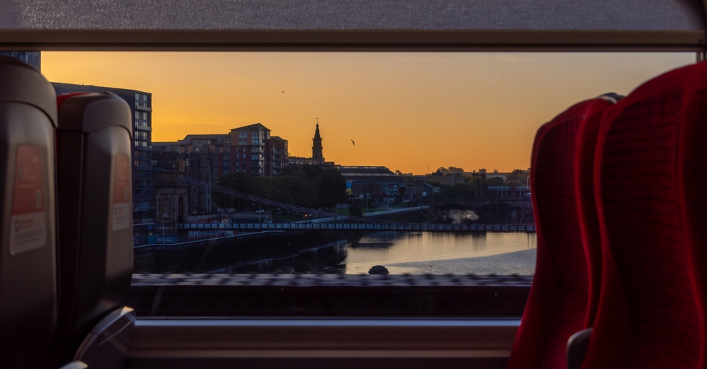 View of River Clyde from Glasgow train