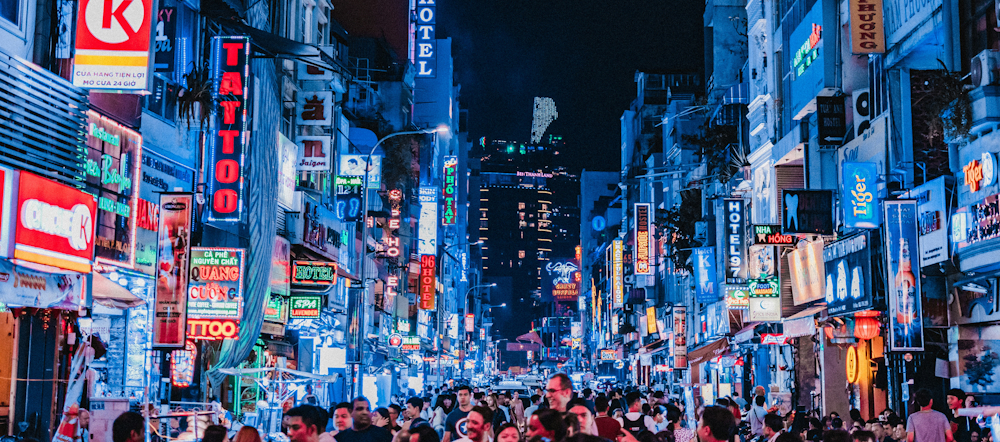 Nightlife on  Bui Vien Street in Ho Chi Minh City by Georgios Domouchtsidis on Unsplash