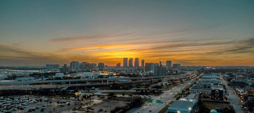 Sunset Traffic in Tampa by Edgar Cotto