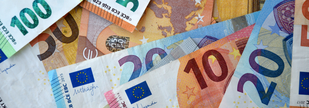 Euro banknotes