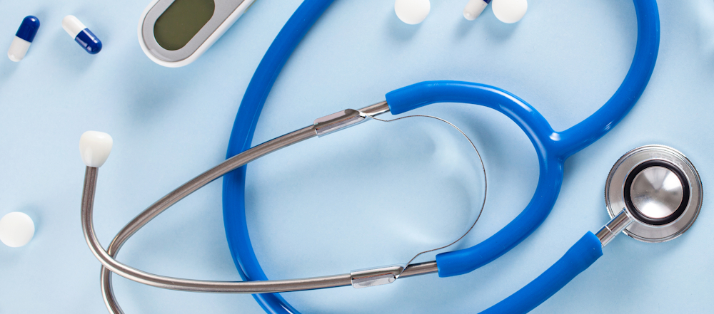 stethoscope and medications