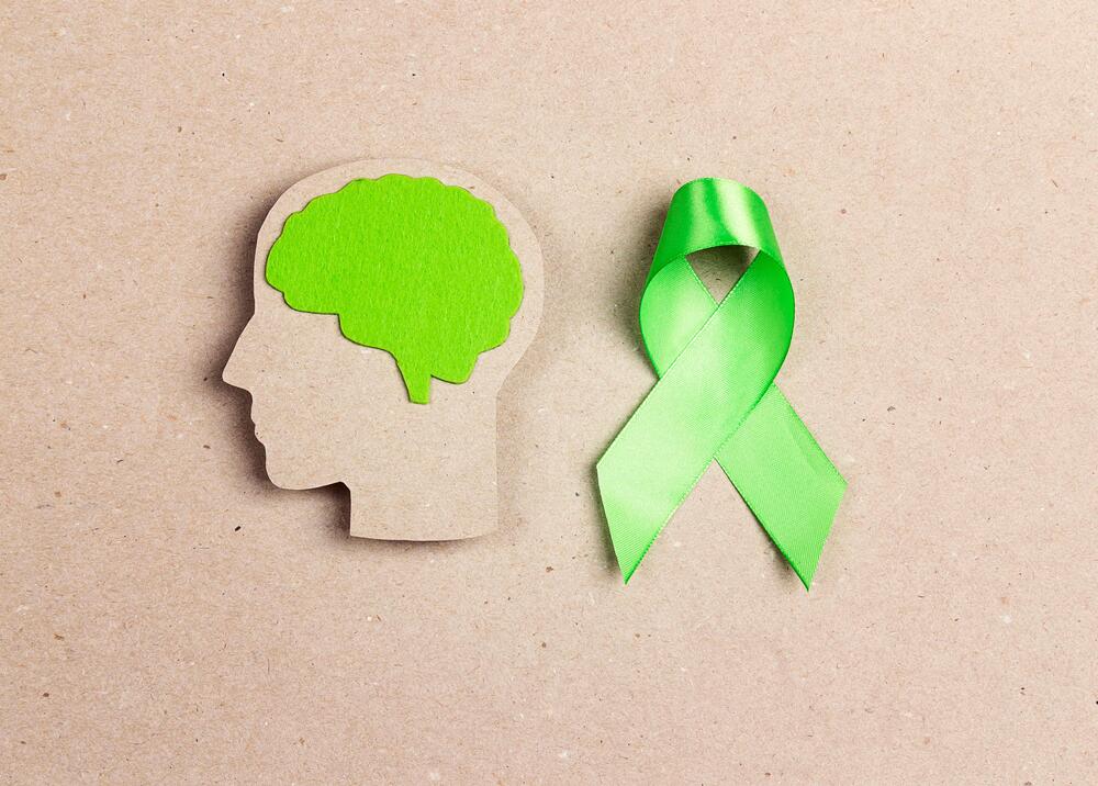 Mental health green ribbon