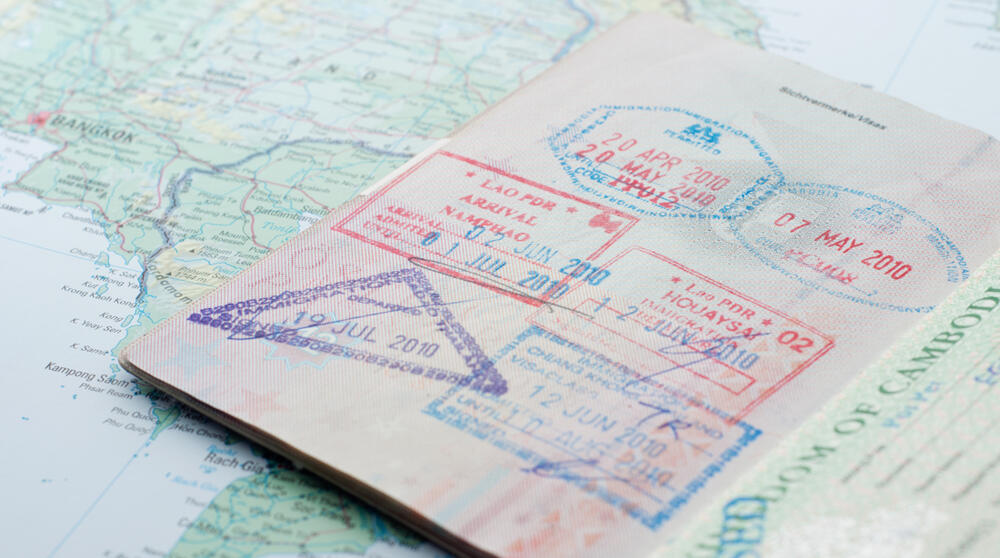 passport with stamps