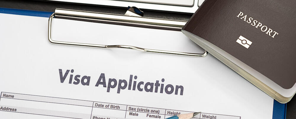 Visa application paperwork